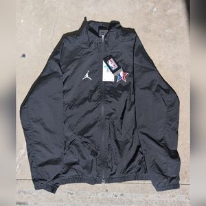 Jordan NBA All Star  Black Windbreaker Jacket Size S